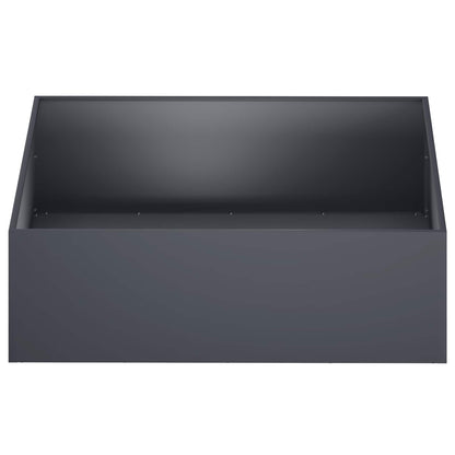 vidaXL Garden Planter Anthracite 80 x 80 x 30 cm Cold-rolled Steel 3