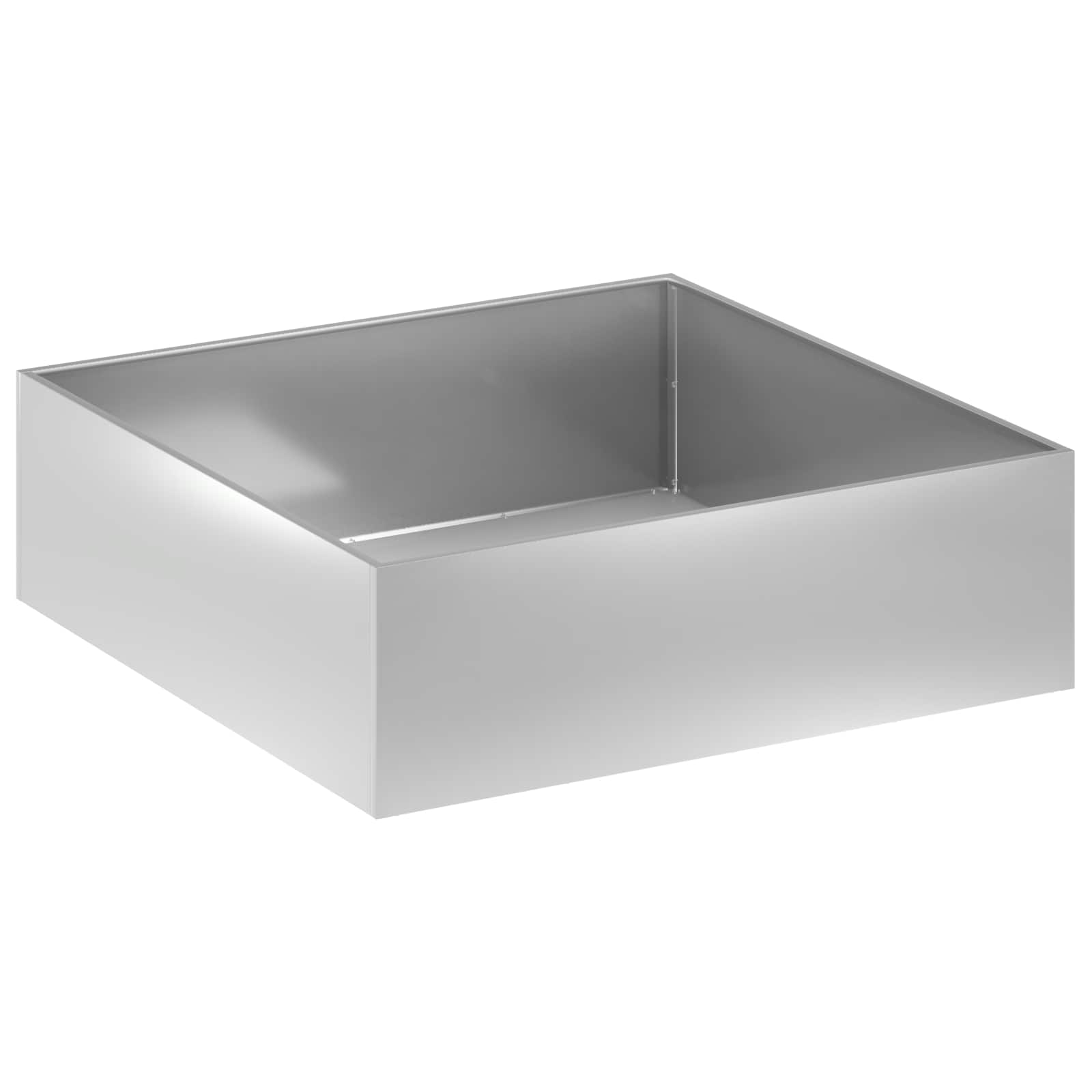 vidaXL Garden Planter Silver 80 x 80 x 30 cm Galvanised Steel 2