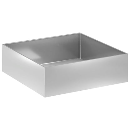 vidaXL Garden Planter Silver 80 x 80 x 30 cm Galvanised Steel 2