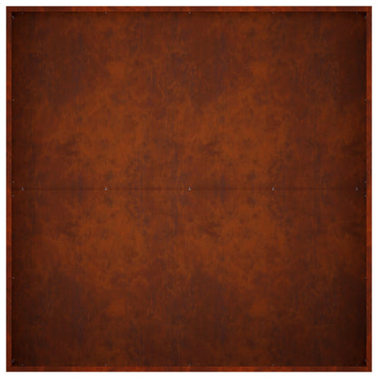 vidaXL Garden Planter Rusty 80 x 80 x 30 cm Weathering Steel 5