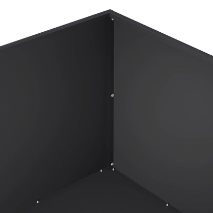 vidaXL Garden Planter Black 60 x 60 x 40 cm Cold-rolled Steel 5