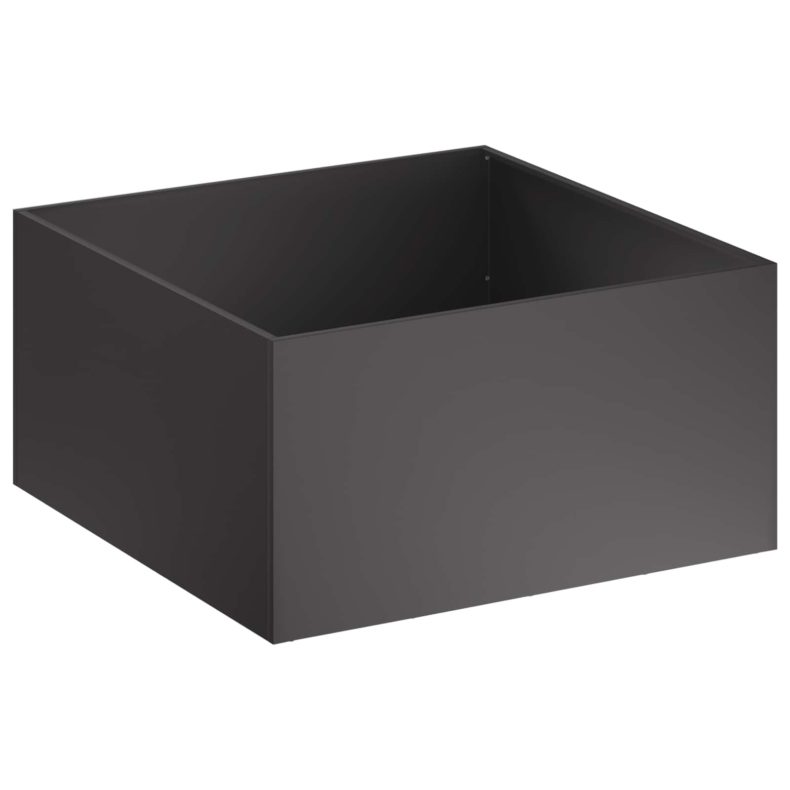 vidaXL Garden Planter Black 60 x 60 x 40 cm Cold-rolled Steel 2