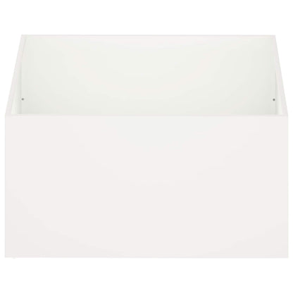 vidaXL Garden Planter White 60 x 60 x 40 cm Cold-rolled Steel 3