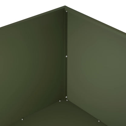 vidaXL Garden Planter Olive Green 60 x 60 x 40 cm Cold-rolled Steel 5