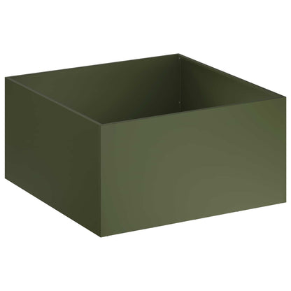 vidaXL Garden Planter Olive Green 60 x 60 x 40 cm Cold-rolled Steel 2