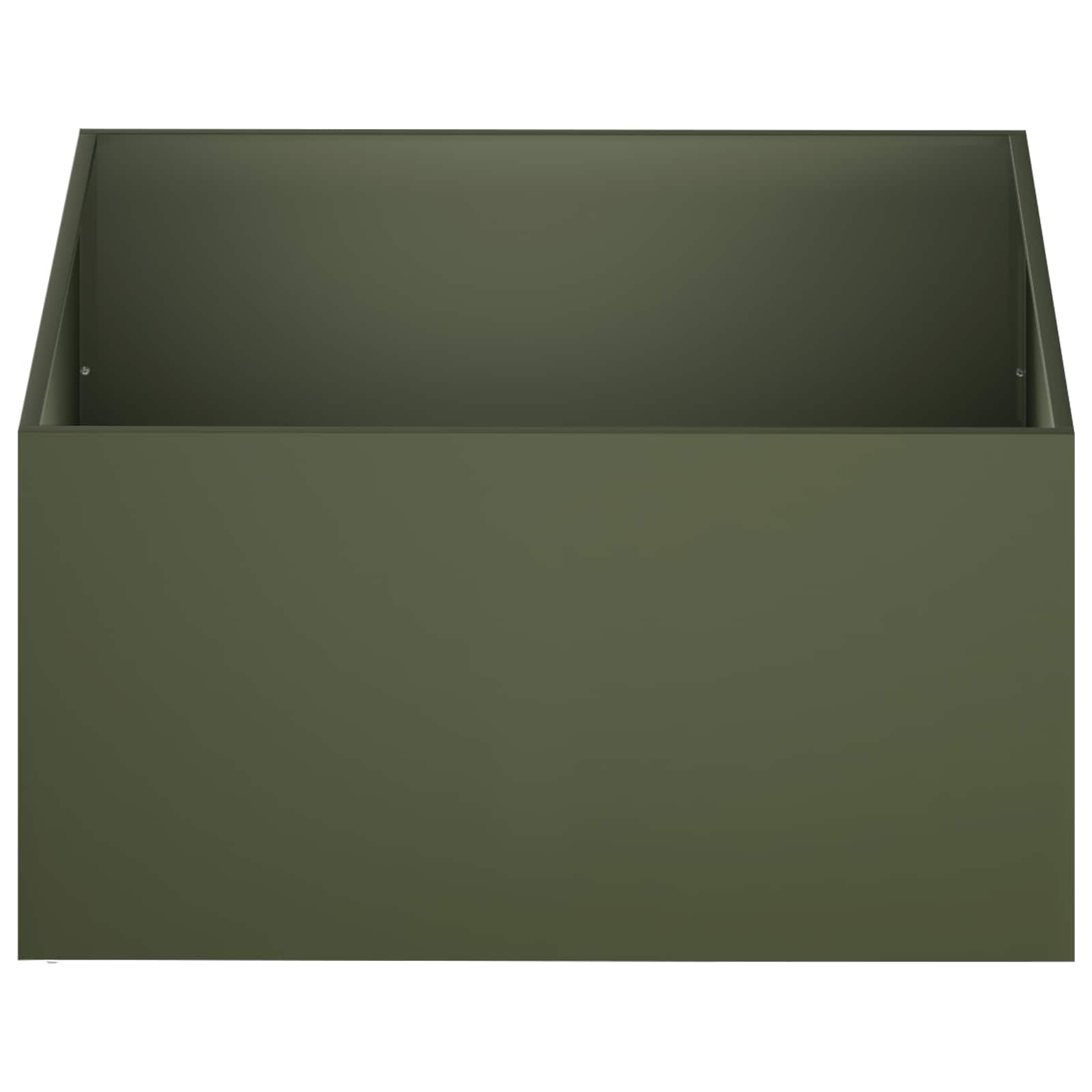 vidaXL Garden Planter Olive Green 60 x 60 x 40 cm Cold-rolled Steel 3