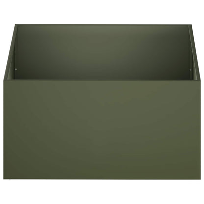 vidaXL Garden Planter Olive Green 60 x 60 x 40 cm Cold-rolled Steel 3