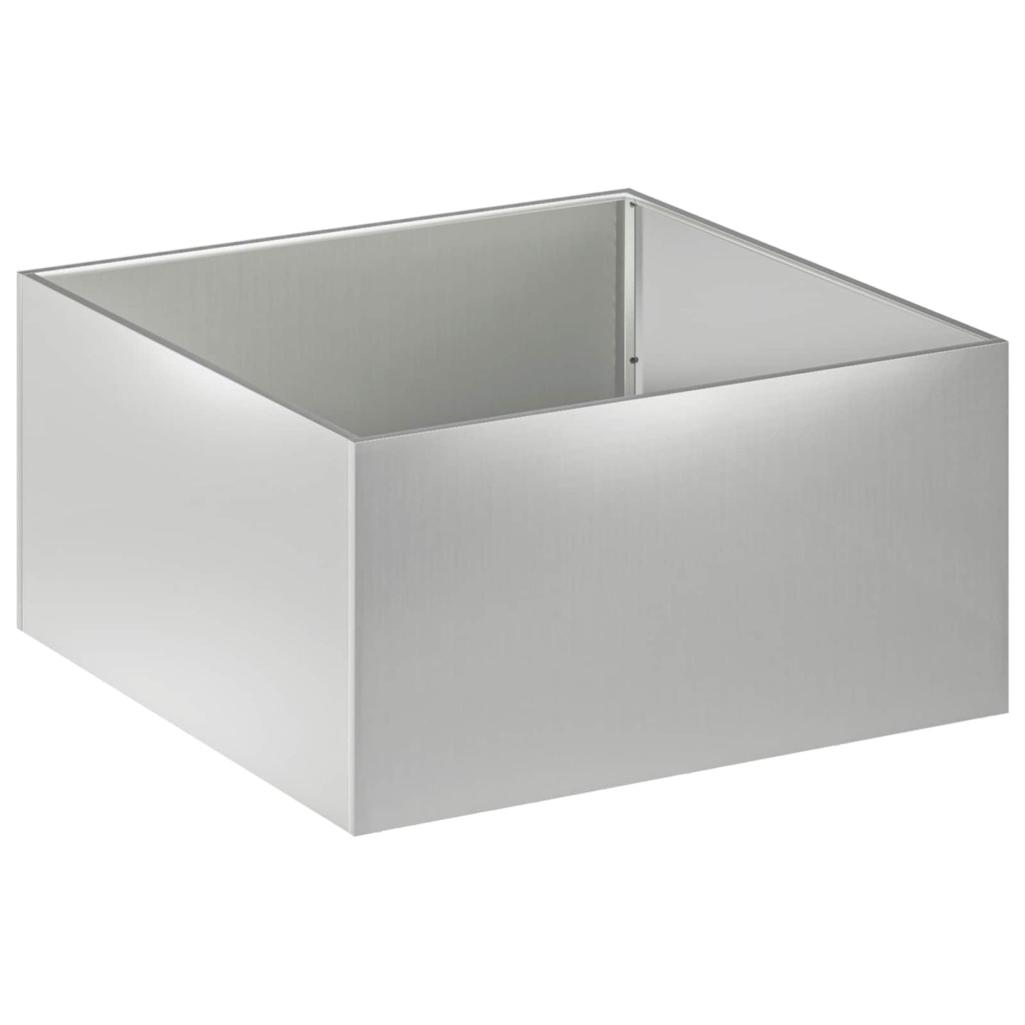 vidaXL Garden Planter 2 pcs Silver 60 x 60 x 40 cm Galvanised Steel 3