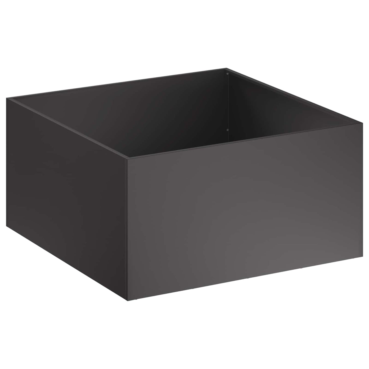 vidaXL Garden Planter Black 80 x 80 x 40 cm Cold-rolled Steel 2