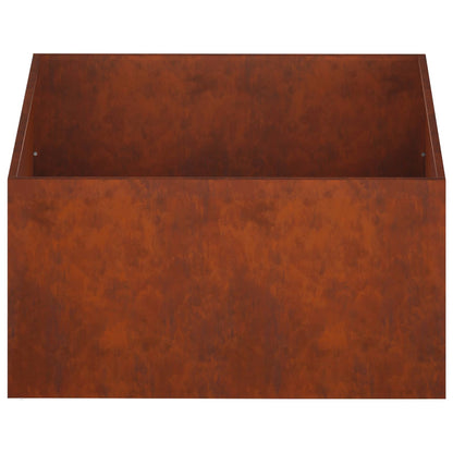 vidaXL Garden Planter Rusty 80 x 80 x 40 cm Weathering Steel 4