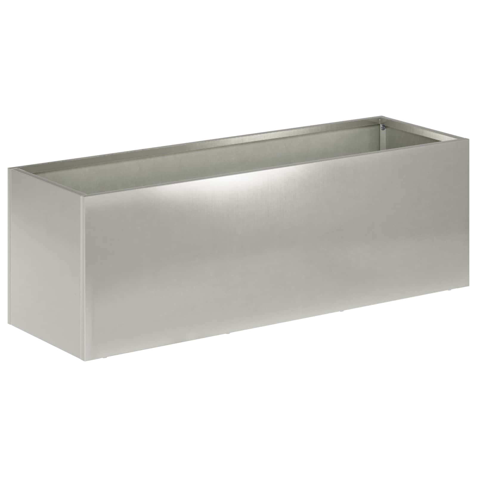 vidaXL Garden Planter 2 pcs Silver 40 x 20 x 20 cm Stainless Steel 3