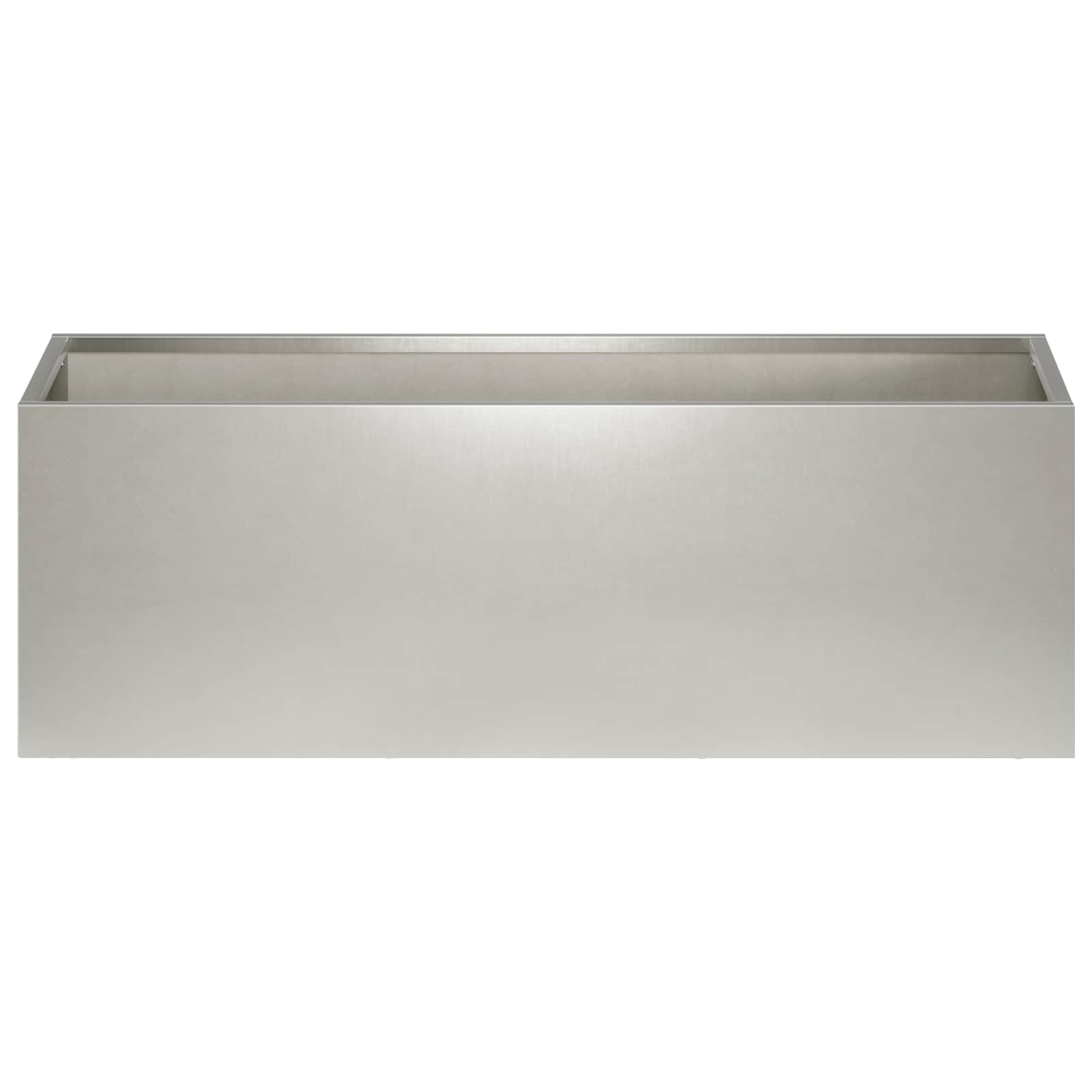 vidaXL Garden Planter 2 pcs Silver 40 x 20 x 20 cm Stainless Steel 4