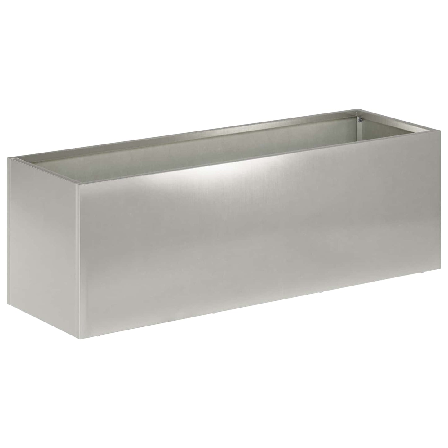 vidaXL Garden Planter 2 pcs Silver 60 x 20 x 20 cm Stainless Steel 3