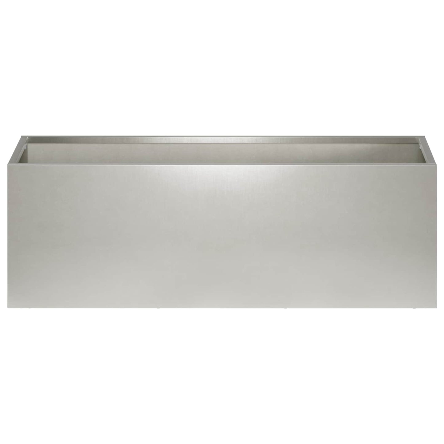 vidaXL Garden Planter 2 pcs Silver 60 x 20 x 20 cm Stainless Steel 4