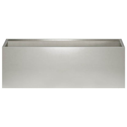 vidaXL Garden Planter 2 pcs Silver 60 x 20 x 20 cm Stainless Steel 4