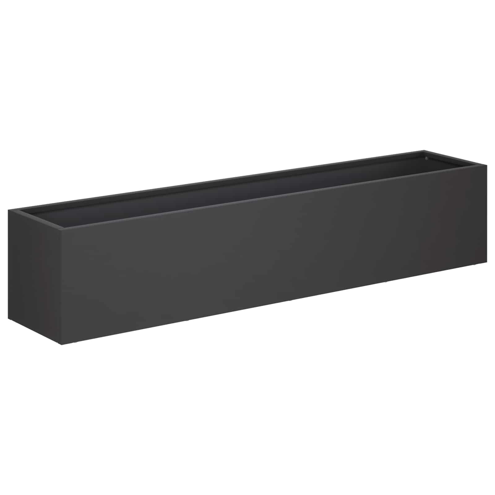 vidaXL Garden Planter 2 pcs Black 80 x 20 x 20 cm Cold-rolled Steel 3