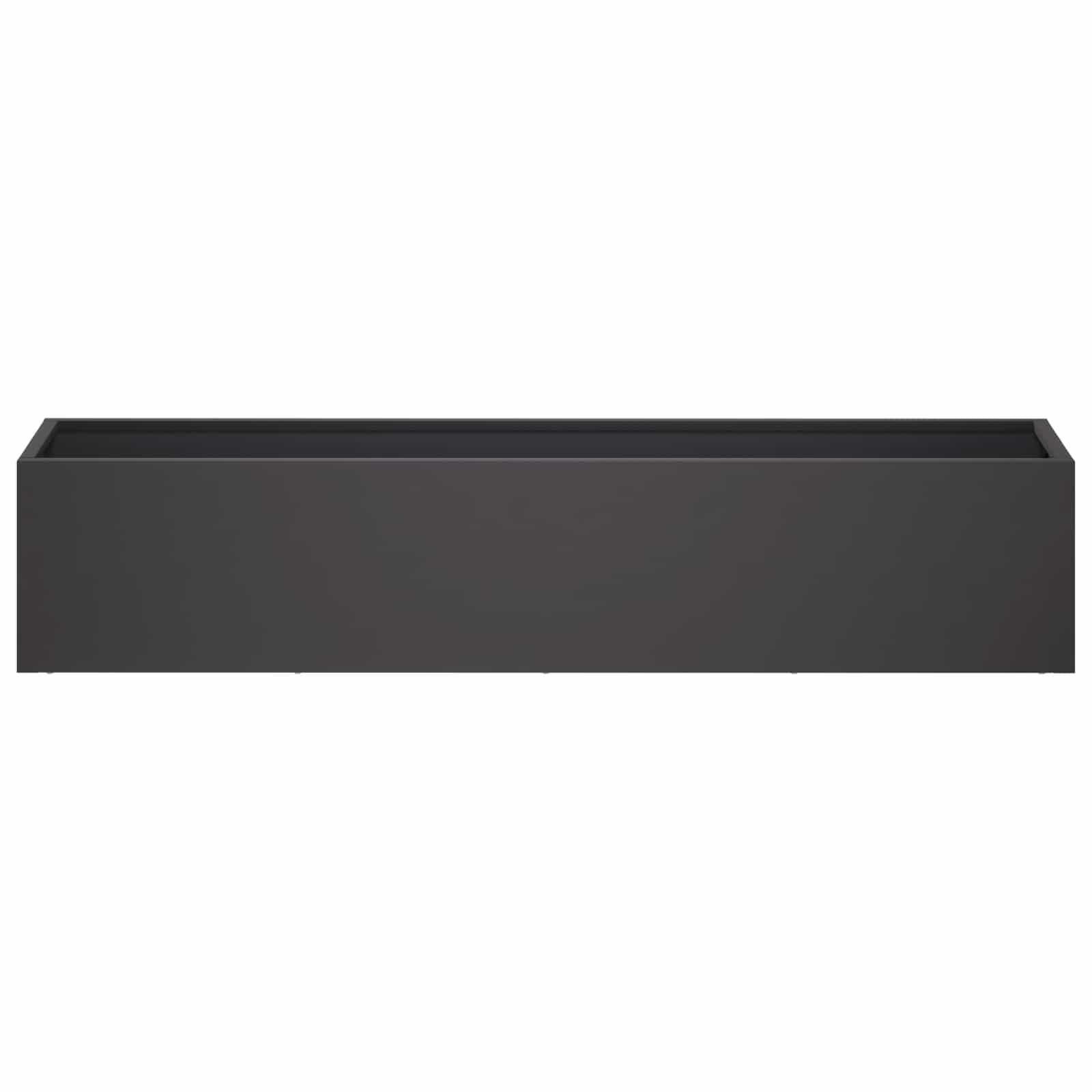 vidaXL Garden Planter 2 pcs Black 80 x 20 x 20 cm Cold-rolled Steel 4