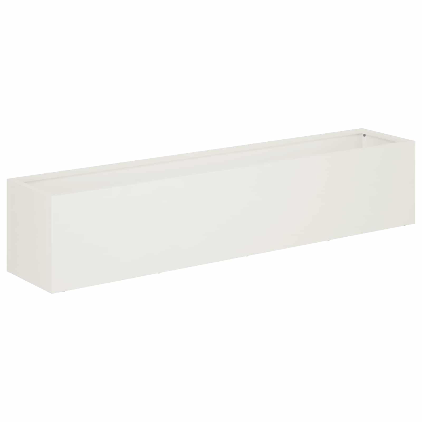 vidaXL Garden Planter 2 pcs White 80 x 20 x 20 cm Cold-rolled Steel 3