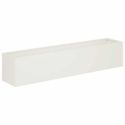 vidaXL Garden Planter 2 pcs White 80 x 20 x 20 cm Cold-rolled Steel 3