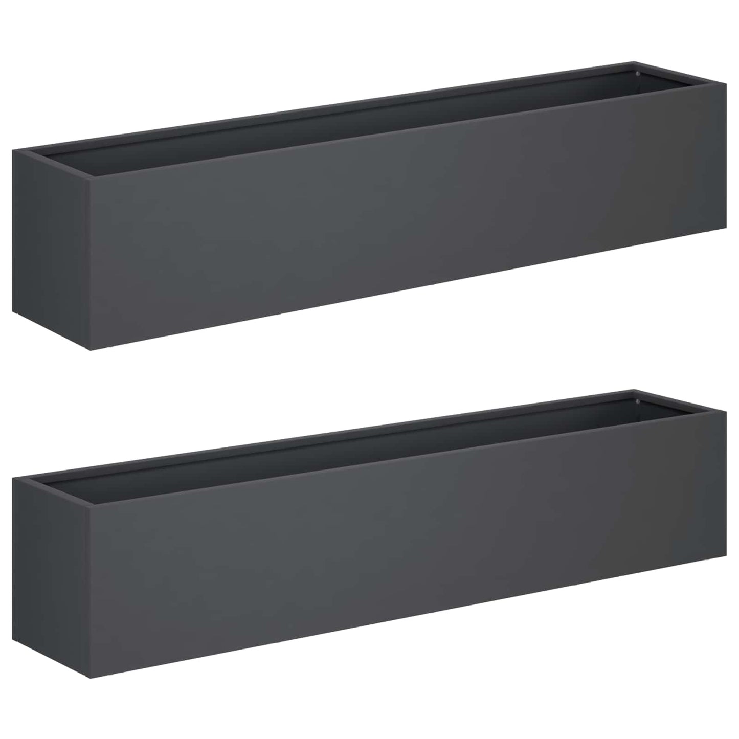 vidaXL Garden Planter 2 pcs Anthracite 80 x 20 x 20 cm 2