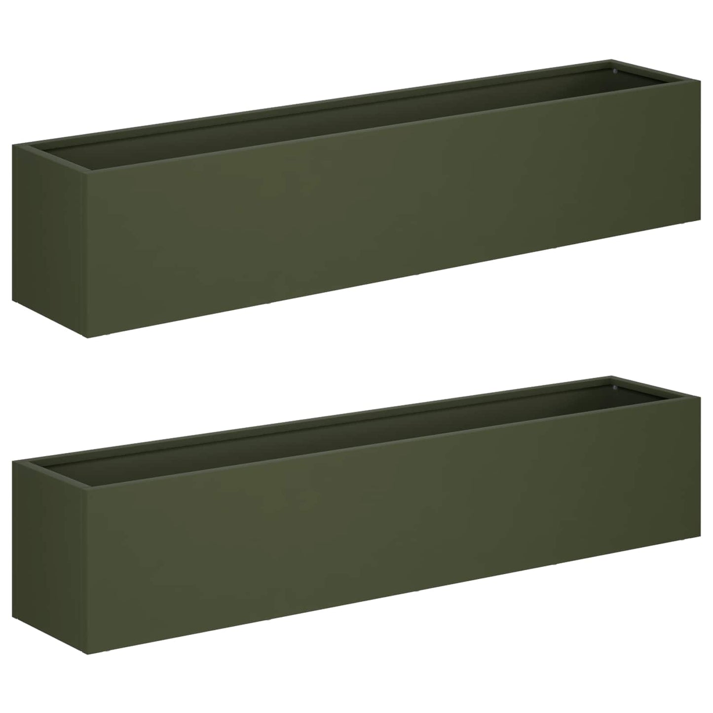 vidaXL Garden Planter 2 pcs Olive Green 80 x 20 x 20 cm 2
