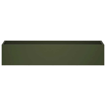 vidaXL Garden Planter 2 pcs Olive Green 80 x 20 x 20 cm 4