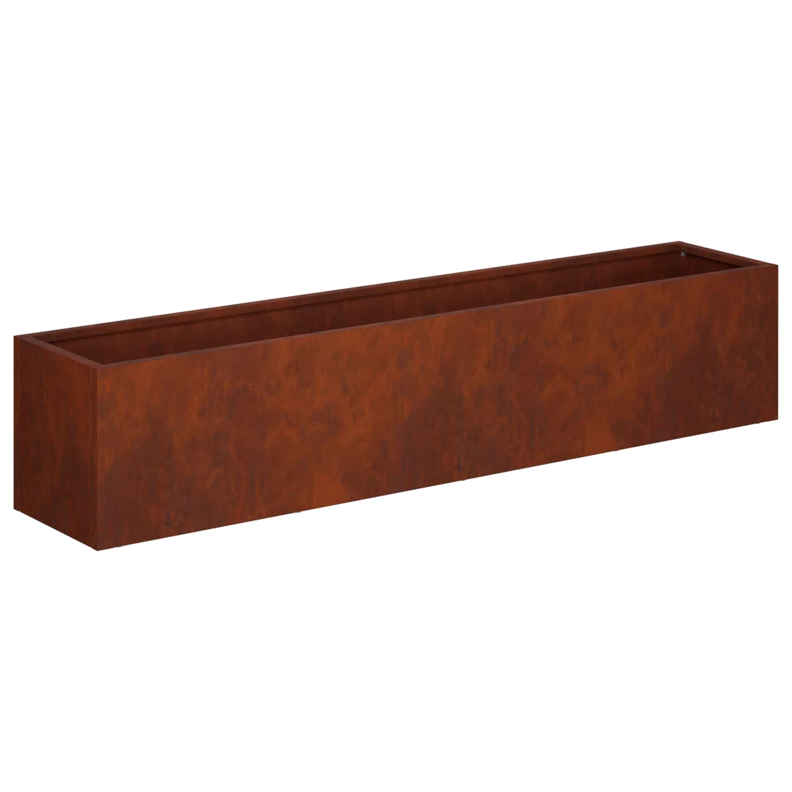 vidaXL Garden Planter 2 pcs Rusty 80 x 20 x 20 cm Weathering Steel 3