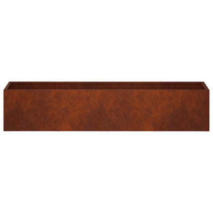 vidaXL Garden Planter 2 pcs Rusty 80 x 20 x 20 cm Weathering Steel 5