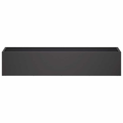 vidaXL Garden Planter 2 pcs Black 100 x 20 x 20 cm Cold-rolled Steel 4