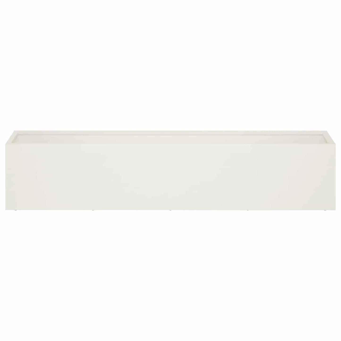 vidaXL Garden Planter 2 pcs White 100 x 20 x 20 cm Cold-rolled Steel 4