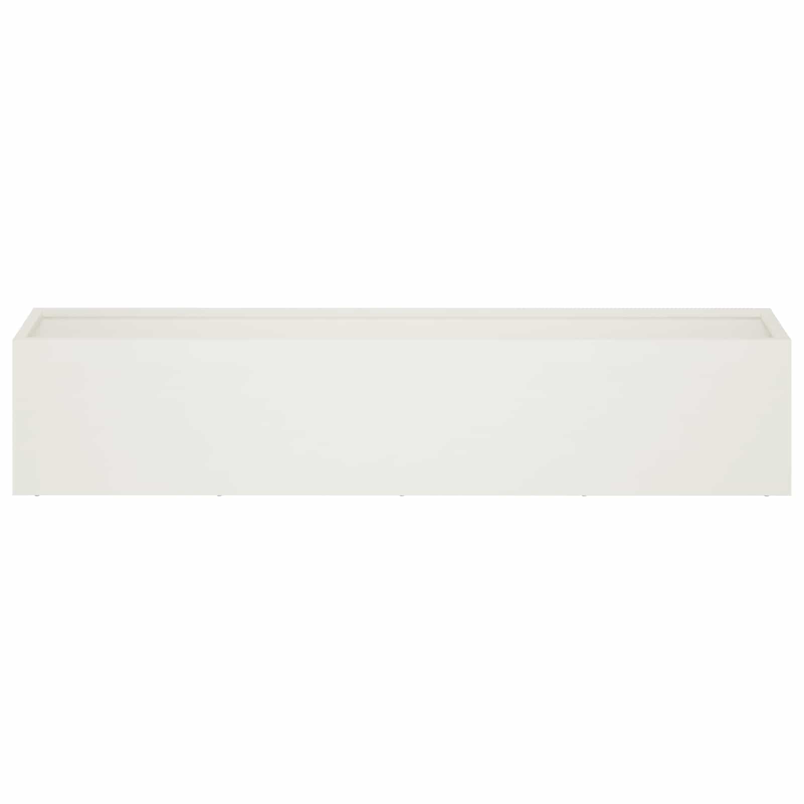 vidaXL Garden Planter 2 pcs White 100 x 20 x 20 cm Cold-rolled Steel 4