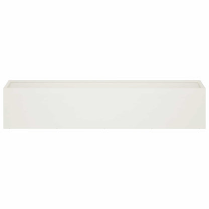 vidaXL Garden Planter 2 pcs White 100 x 20 x 20 cm Cold-rolled Steel 4