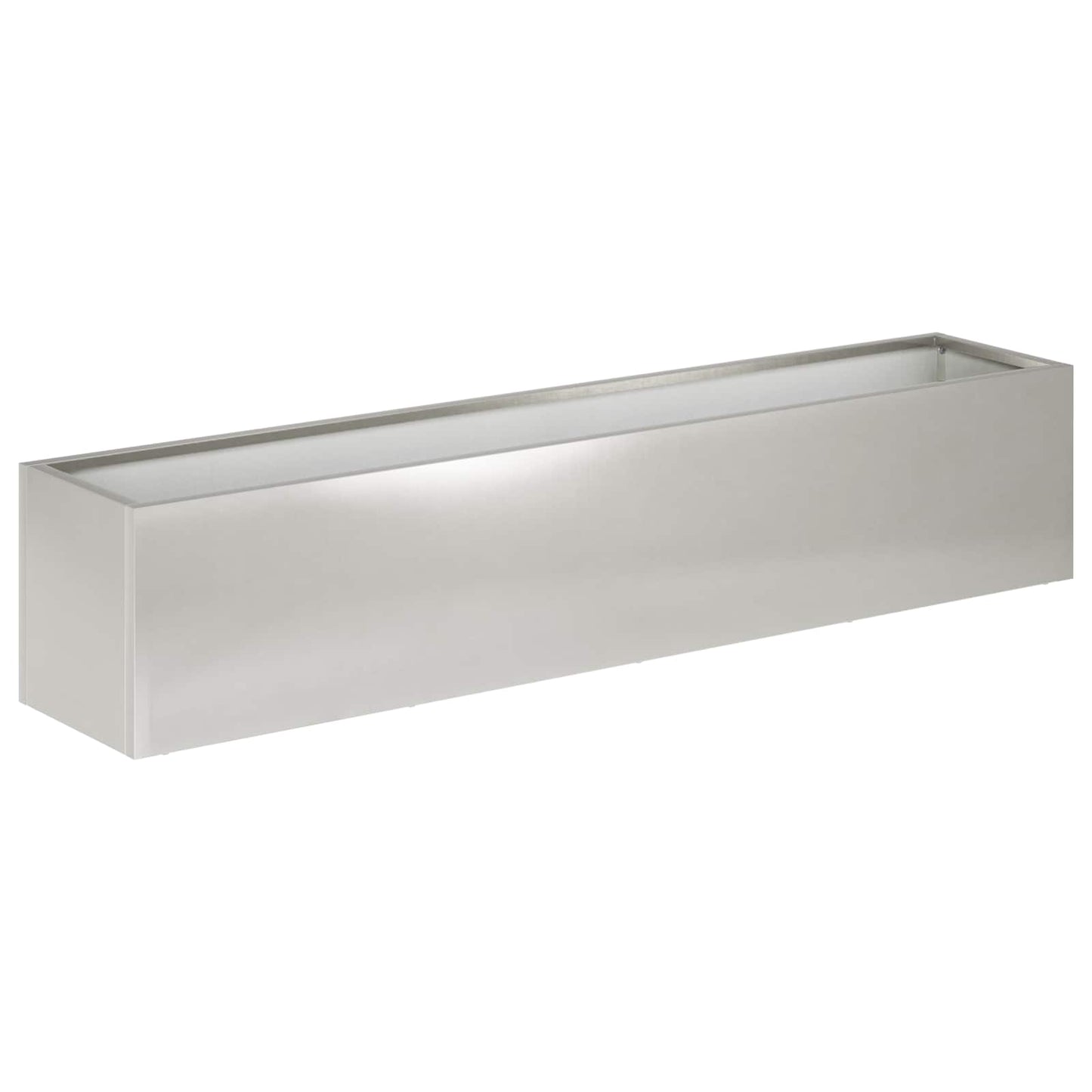 vidaXL Garden Planter Silver 100 x 20 x 20 cm Stainless Steel 2