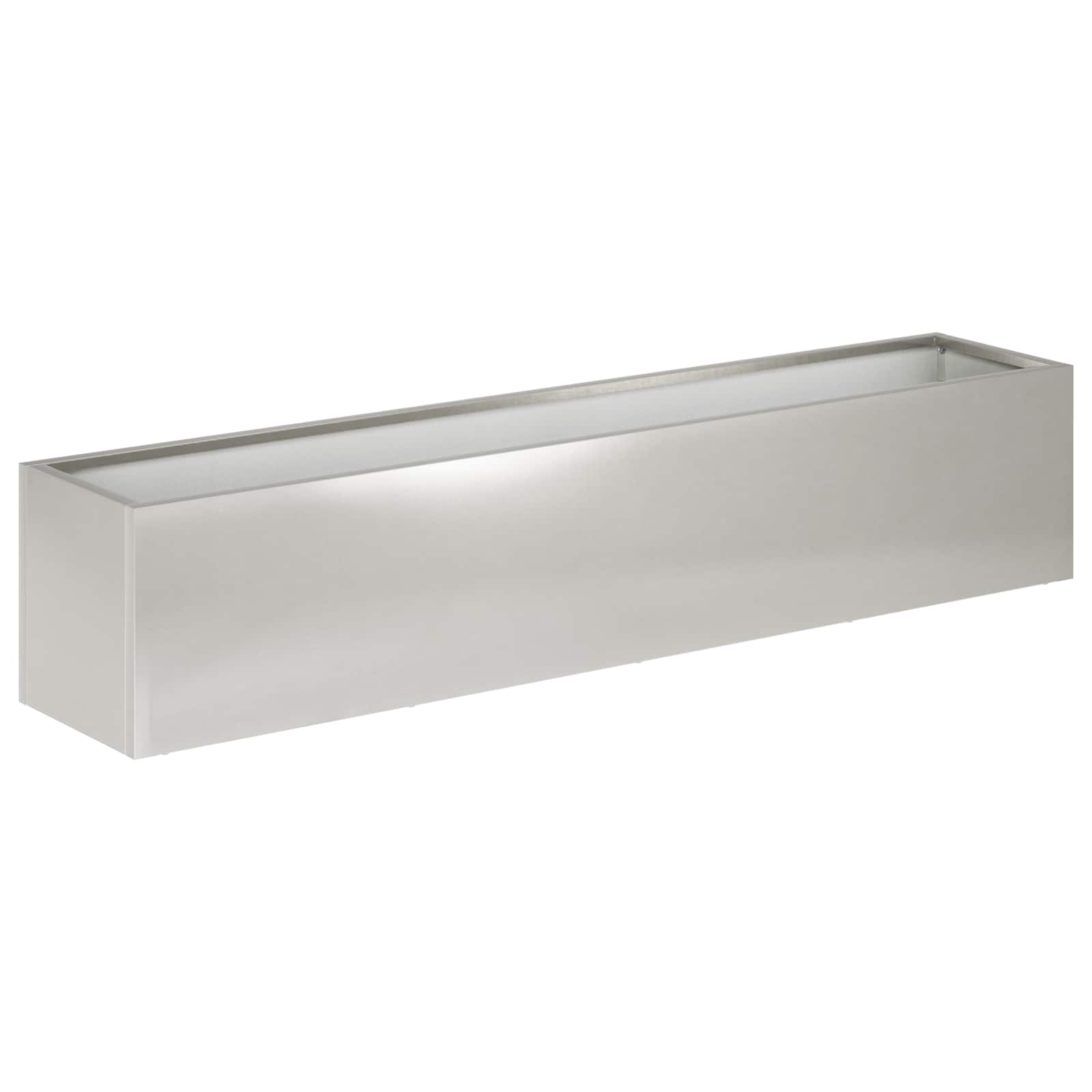 vidaXL Garden Planter Silver 100 x 20 x 20 cm Stainless Steel 2