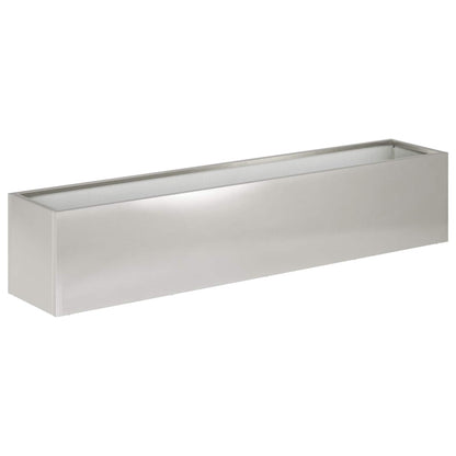 vidaXL Garden Planter Silver 100 x 20 x 20 cm Stainless Steel 2