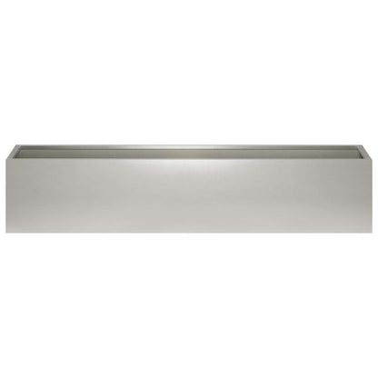 vidaXL Garden Planter Silver 100 x 20 x 20 cm Stainless Steel 3
