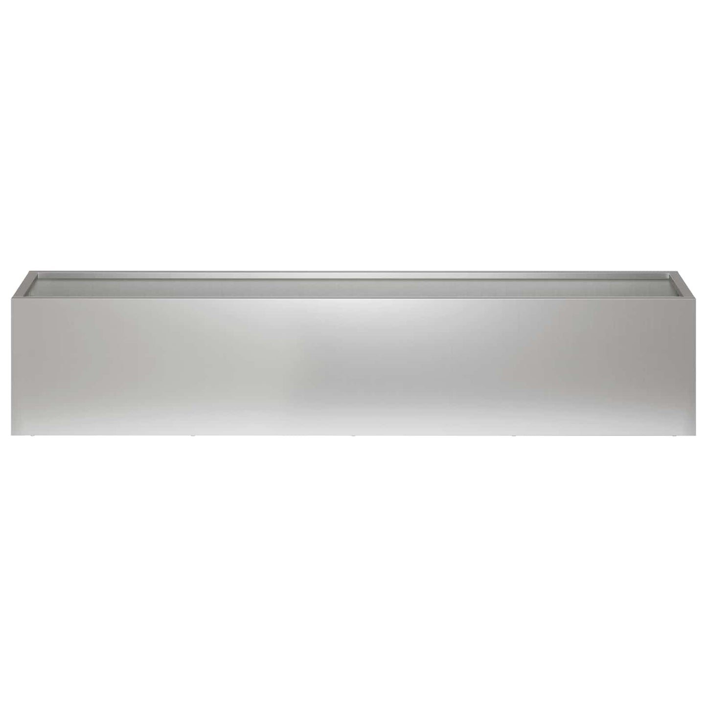 vidaXL Garden Planter 2 pcs Silver 100 x 20 x 20 cm Galvanised Steel 4