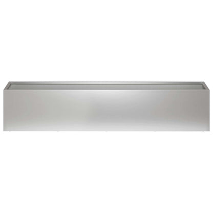 vidaXL Garden Planter 2 pcs Silver 100 x 20 x 20 cm Galvanised Steel 4