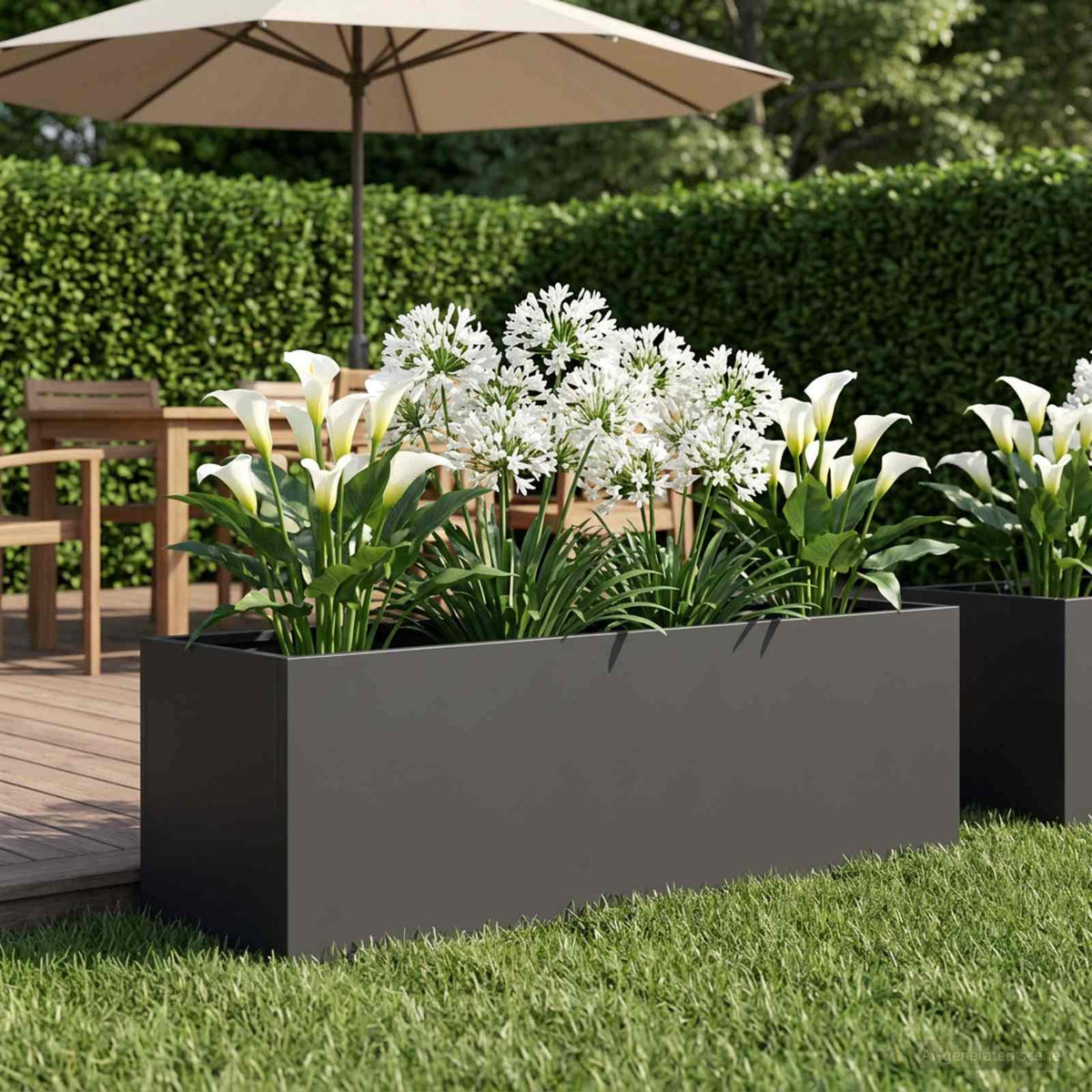 Garden Planter Black Cold-rolled Steel