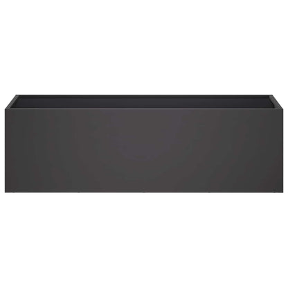vidaXL Garden Planter 2 pcs Black 80 x 30 x 30 cm Cold-rolled Steel 4