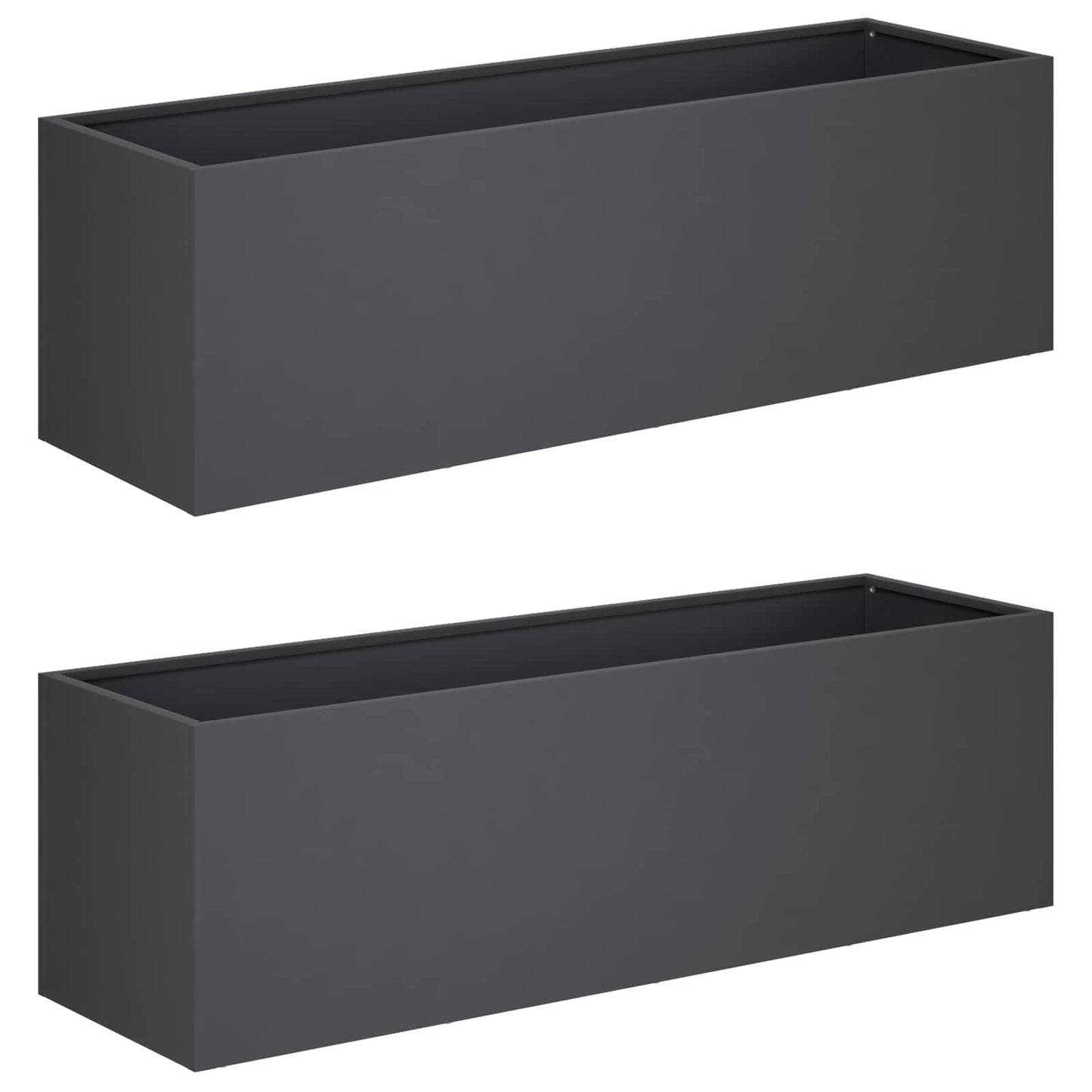 vidaXL Garden Planter 2 pcs Anthracite 80 x 30 x 30 cm 2