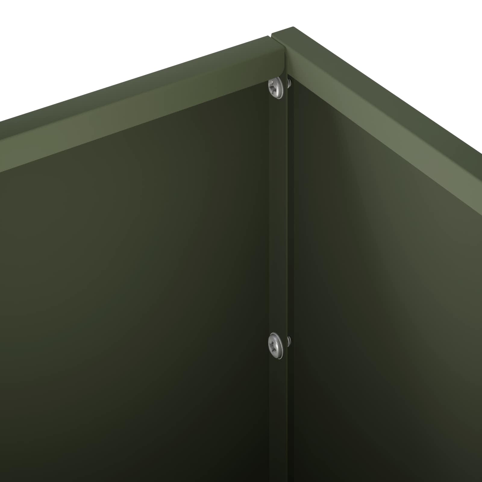 vidaXL Garden Planter Olive Green 80 x 30 x 30 cm Cold-rolled Steel 5