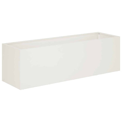 vidaXL Garden Planter White 100 x 30 x 30 cm Cold-rolled Steel 2