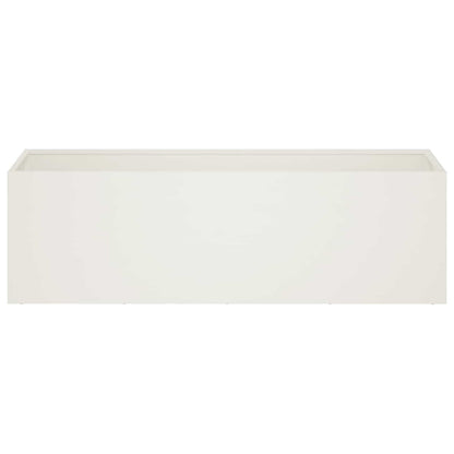 vidaXL Garden Planter White 100 x 30 x 30 cm Cold-rolled Steel 3