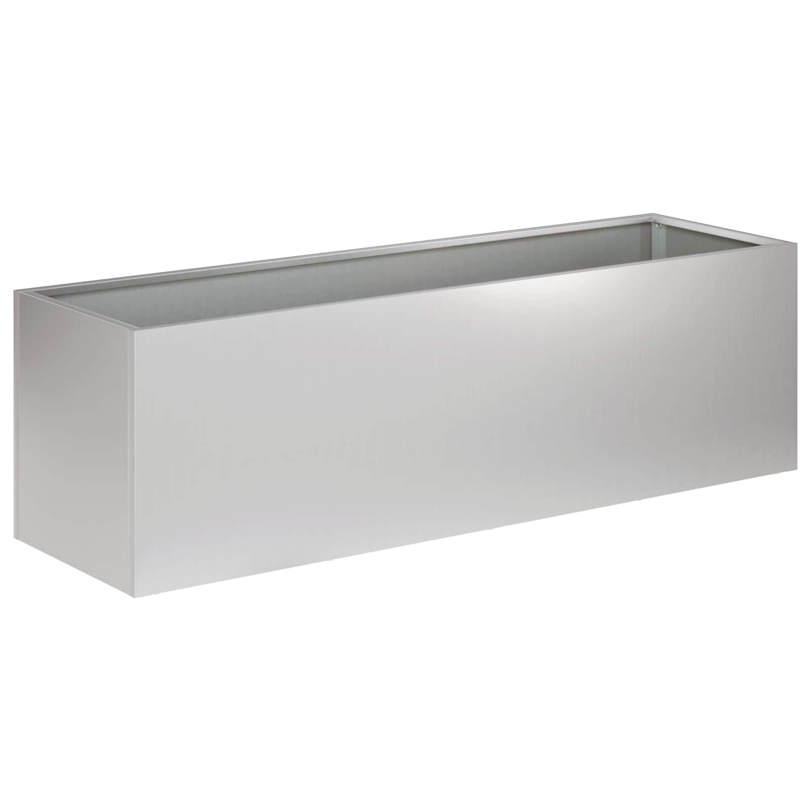 vidaXL Garden Planter 2 pcs Silver 100 x 30 x 30 cm Galvanised Steel 3
