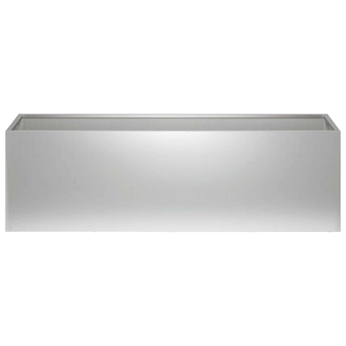 vidaXL Garden Planter 2 pcs Silver 100 x 30 x 30 cm Galvanised Steel 4