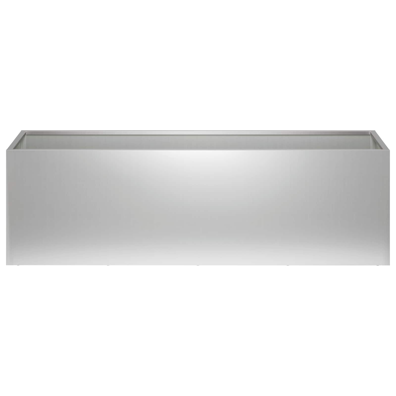 vidaXL Garden Planter 2 pcs Silver 100 x 30 x 30 cm Galvanised Steel 4
