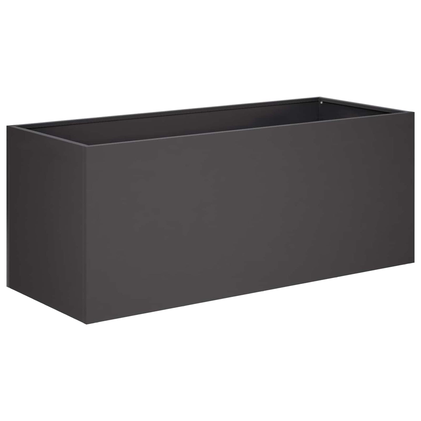 vidaXL Garden Planter Black 80 x 40 x 40 cm Cold-rolled Steel 2