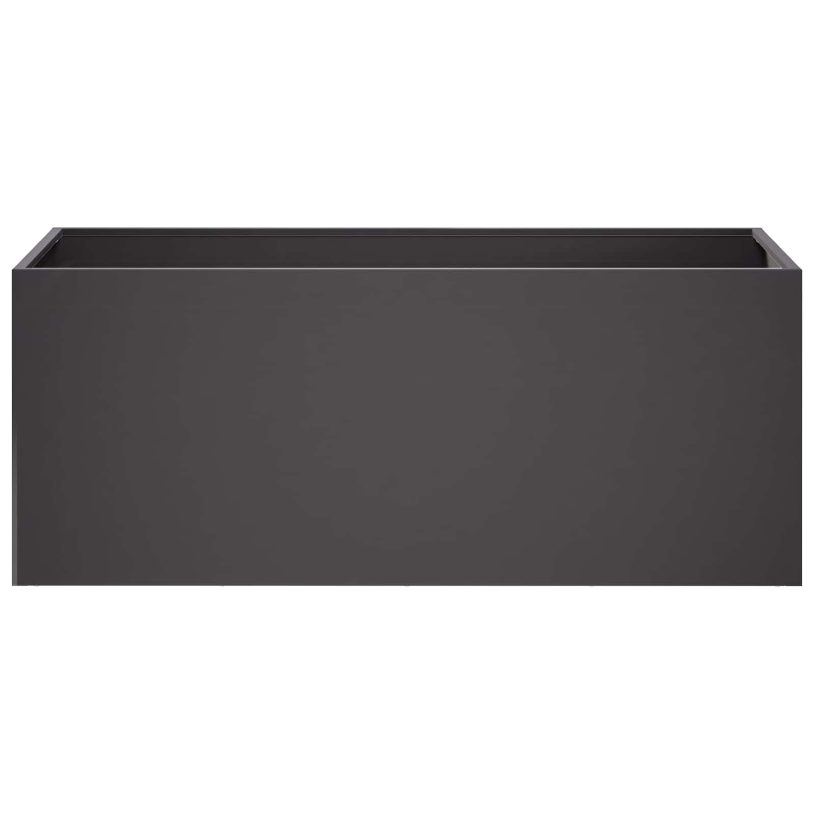 vidaXL Garden Planter Black 80 x 40 x 40 cm Cold-rolled Steel 3