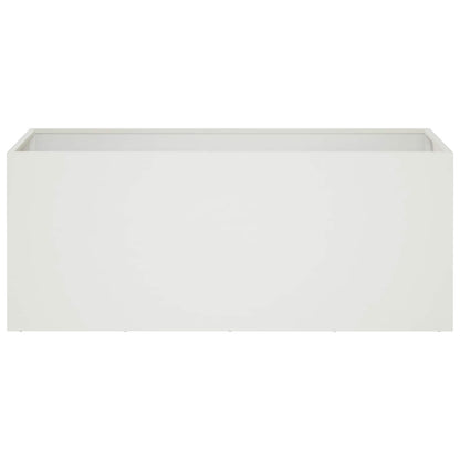 vidaXL Garden Planter White 80 x 40 x 40 cm Cold-rolled Steel 3